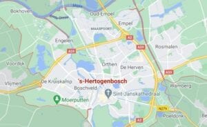 ‘s-Hertogenbosch teststraat locatie op de map coronatest-tilburg.nl